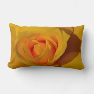 Yellow Rose orange rose romantic rose Lumbar Cushion