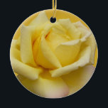 Yellow Rose Ornament Personalised Rose Decoration<br><div class="desc">Romantic Rose Ornaments Personalised Holiday Yellow Rose Classic Flower Decorations Your Name Here Wedding Keepsake Customisable Romantic Yellow Rose Christmas Ornaments, Rose Gifts Hanukkah Neutral Holiday Decorations Rose Ornaments Keepsakes & Gifts for Weddings Anniversary I Love You Any Day Yellow Rose Decorations for Friend Family Men Women Kids Home &...</div>