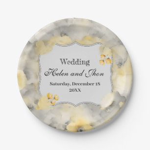 Yellow Rose Paper Plate