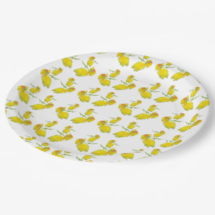 Yellow Rose Paper Plate