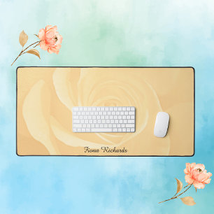 Yellow Rose Personalised Contemporary Desk Mat
