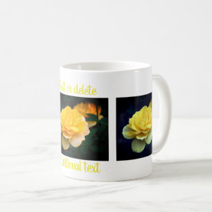 Yellow Rose Personalised Flower Photography  Coffee Mug