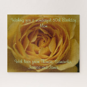 Yellow Rose Personalizable Jigsaw Puzzle