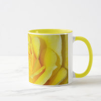 Yellow rose petals coffee mug