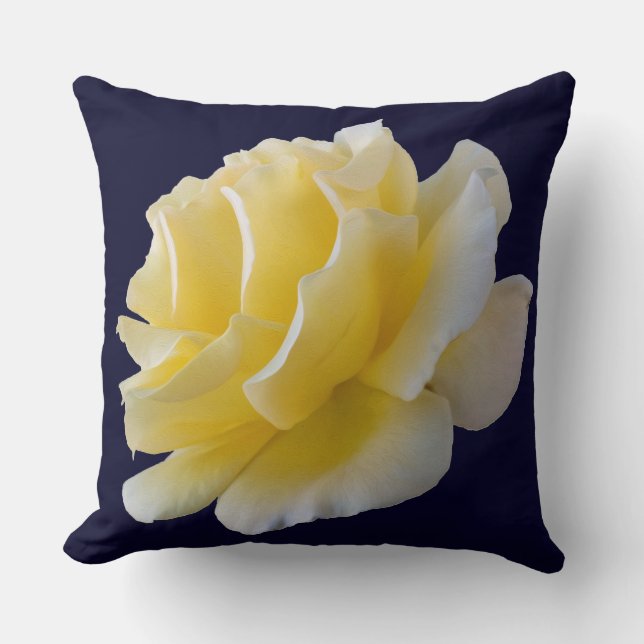 Yellow rose petals cushion (Front)
