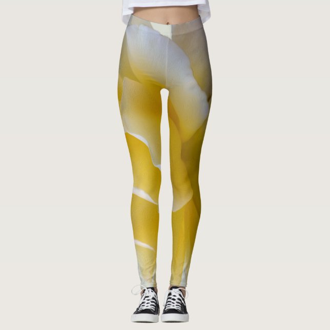 Yellow rose petals leggings (Front)
