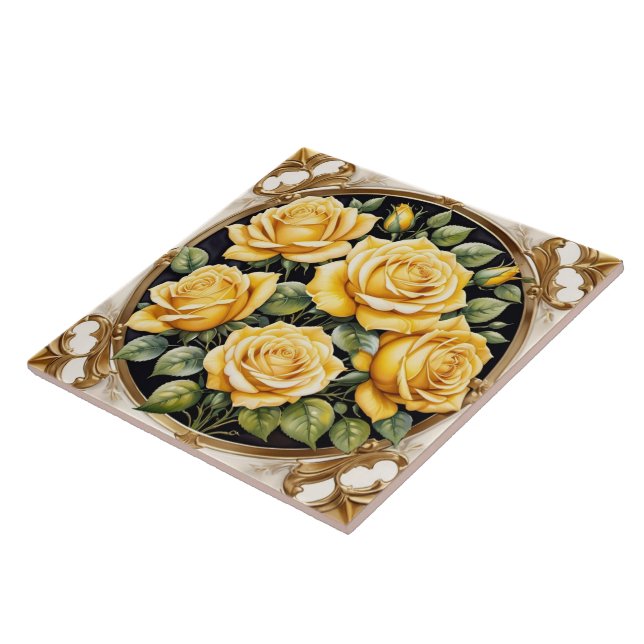 Yellow Rose Popular Beautiful Collection Ceramic Tile (Side)