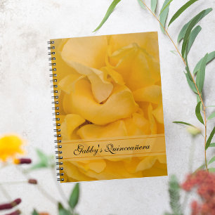 Yellow Rose Quinceañera Guest Book