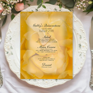 Yellow Rose Quinceañera Menu