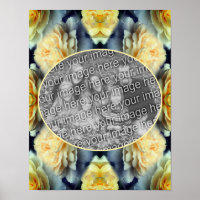 Yellow Rose Raindrops Frame Create Your Own Photo