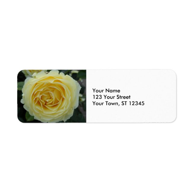 Yellow Rose Return Address Label (Front)