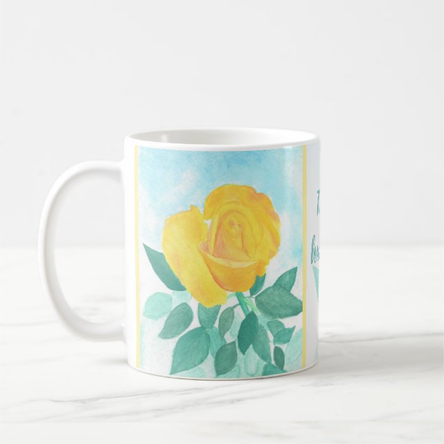 Yellow Rose Scripture Mug (Left)