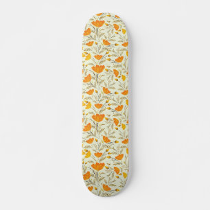 Yellow rose skateboard