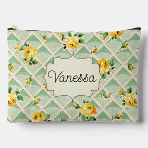 Yellow Rose Spring Trellis Vintage Name Bag