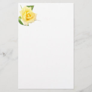 Yellow rose stationery
