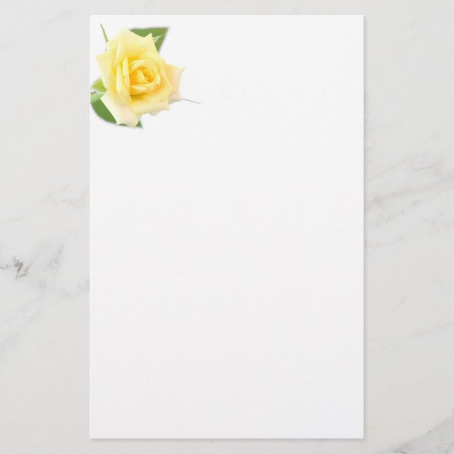 Yellow rose stationery (Front)