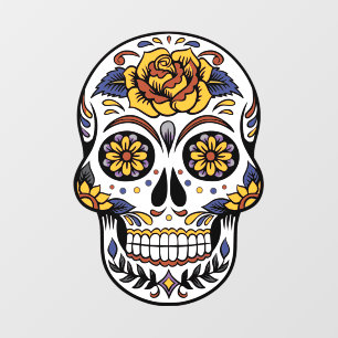 Yellow Rose Sugar Skull