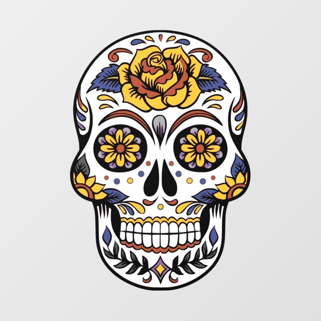 Yellow Rose Sugar Skull (Sheet)