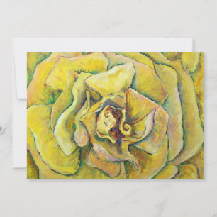 Yellow Rose Swirl Custom Roses Invitations