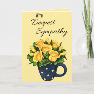Yellow Rose Sympathy Card
