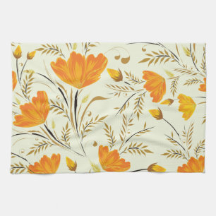 Yellow rose tea towel