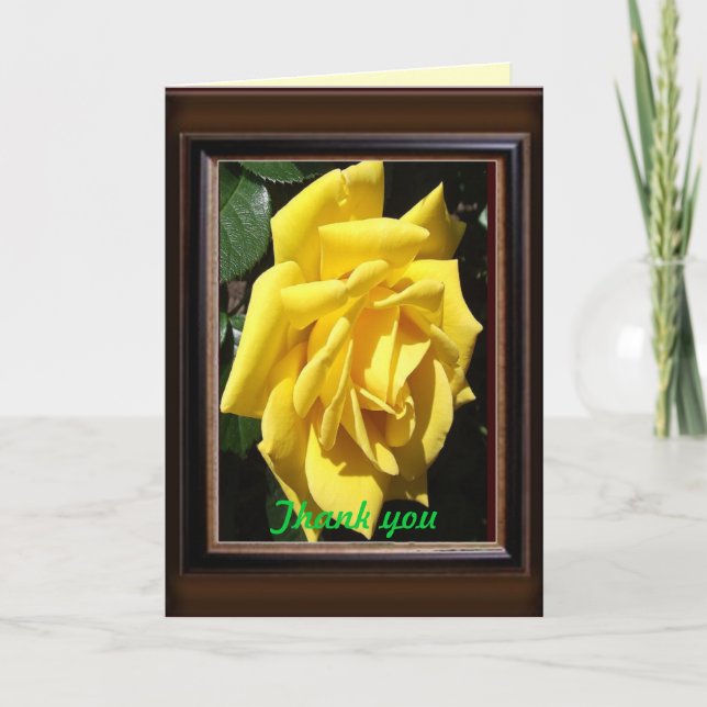 Yellow rose Texas Thank you Card (Front)