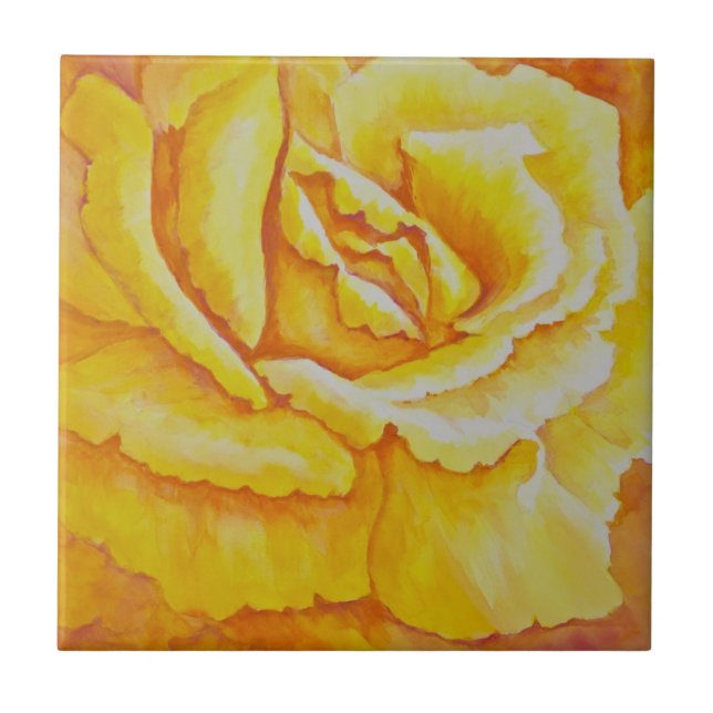 Yellow Rose Tile (Front)