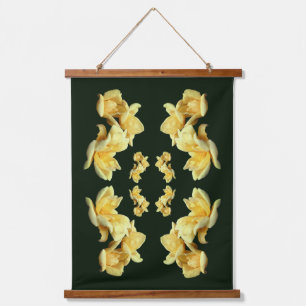 Yellow Rose Trio Abstract    Hanging Tapestry