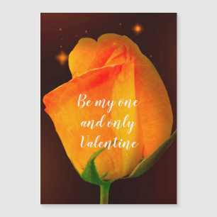 Yellow Rose Valentine's Day Magnetic Card