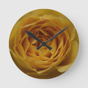 Yellow Rose Wall Clock