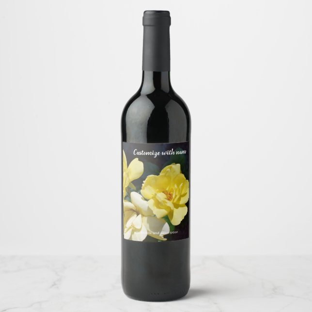 Yellow Rose Wine Label (Front)