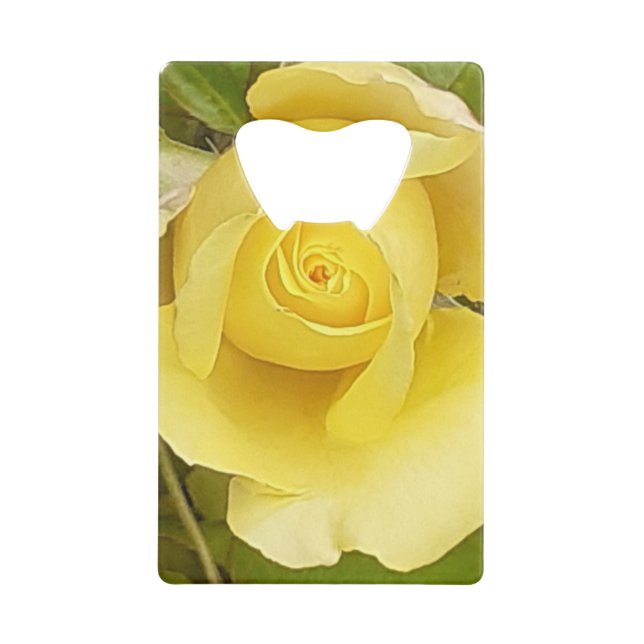  Yellow Rosebud Bottle Opener (Front)