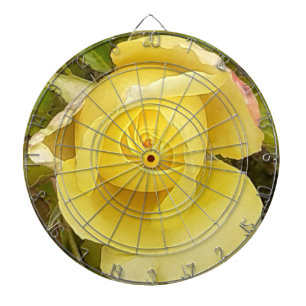 Yellow Rosebud  Dartboard