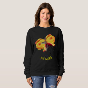 Yellow Rosebud Flower Pair Personalised Sweatshirt
