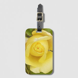 Yellow Rosebud Luggage Tag
