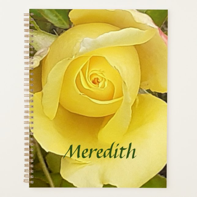 Yellow Rosebud  Planner (Front)