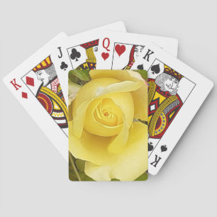 Yellow Rosebud Playing Cards