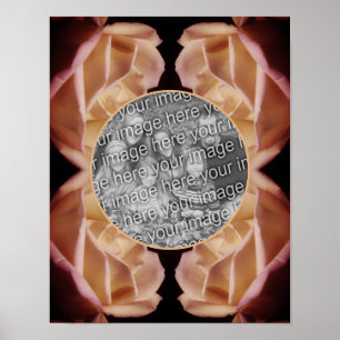 Yellow Rosebud Tinted Floral Frame Add Your Photo Poster