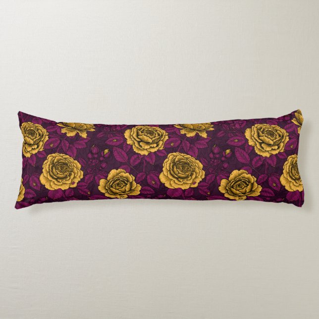 Yellow roses body cushion (Front)