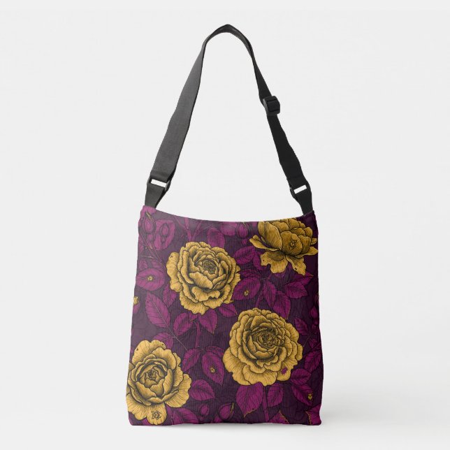 Yellow roses crossbody bag (Front)