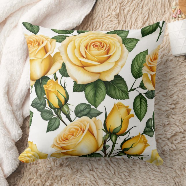 Yellow Roses Cushion (Blanket)