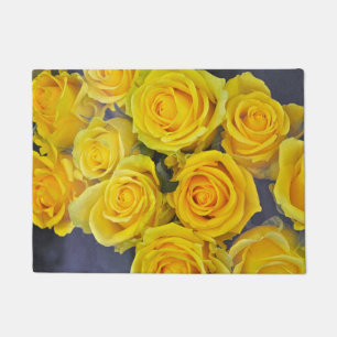 Yellow roses doormat