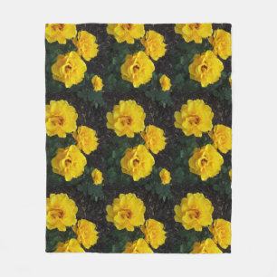 YELLOW ROSES fleece