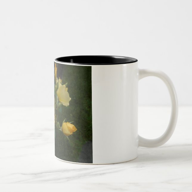 yellow roses floral boho rustic for her mug (Right)