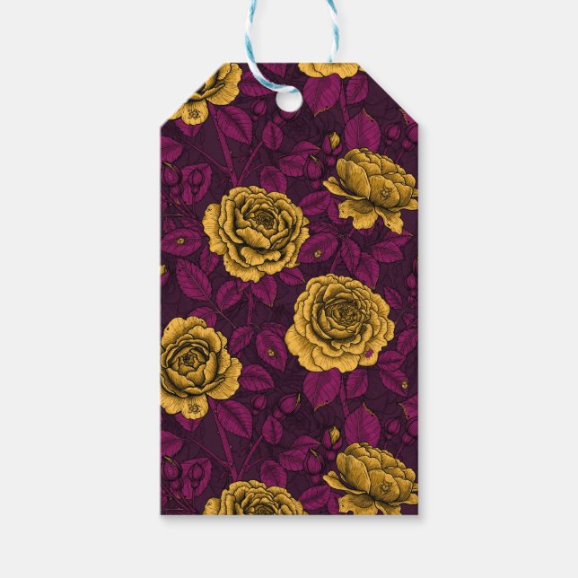 Yellow roses gift tags (Front)