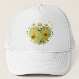 Yellow Roses Heart Trucker Hat