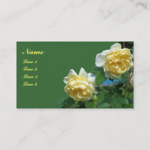 Yellow Roses In Bloom Flower Business Card