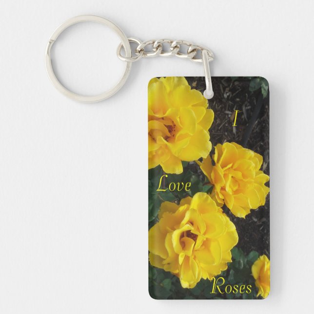 YELLOW ROSES  keychain (Front)