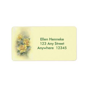 Yellow Roses Label