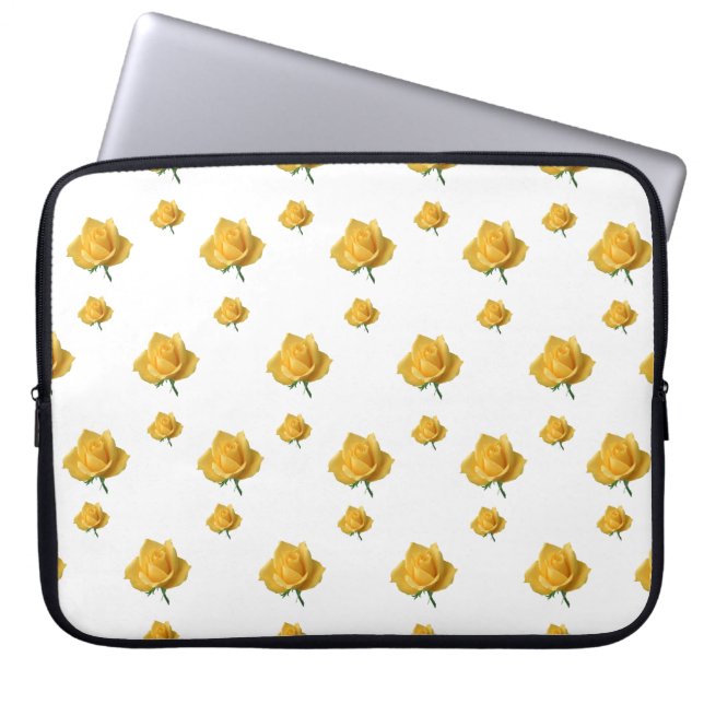 Yellow Roses Laptop Sleeve (Front)